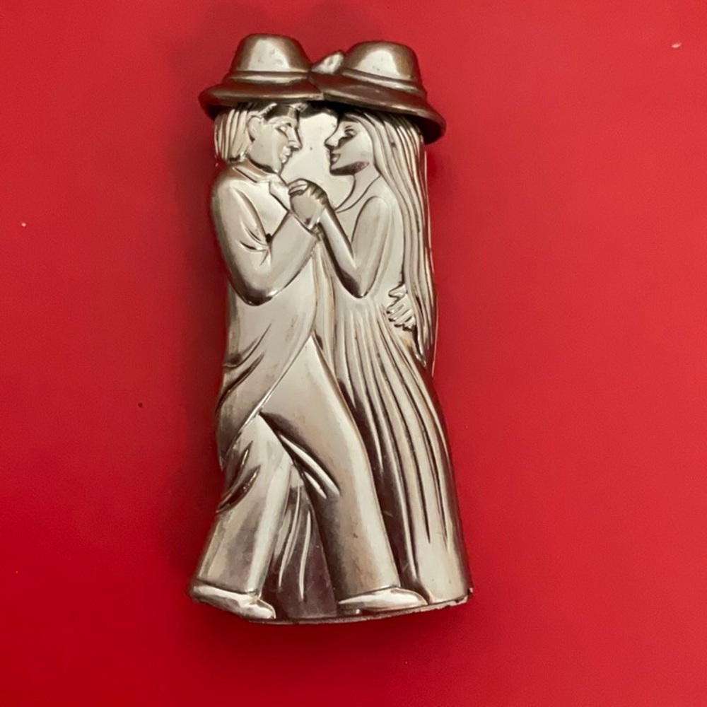 Vintage Dancing/ Hugging Man & Woman Butane Lighter
